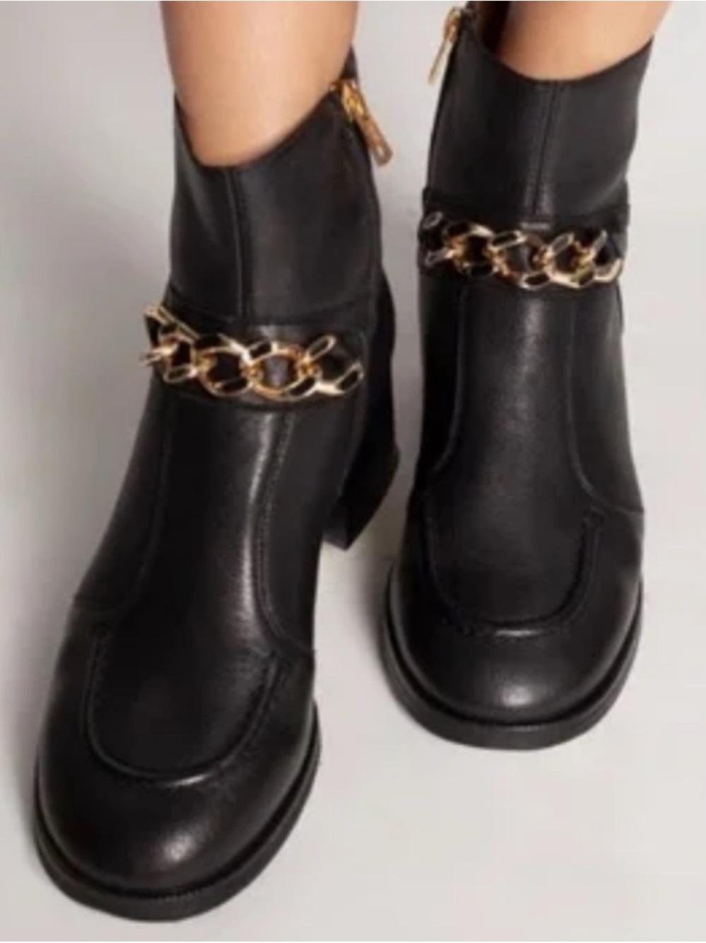 See by Chloe Mahe Black Goat Leather Ankle Boots Size 40 - NWT
